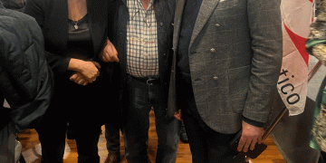 Da sinistra: Emma Petitti (presidente dell'Assemblea della Regione dell'Emilia Romagna), Atos Berardi (già sindaco di Morciano) e Stefano Bonaccini (presidente della Regione Emilia Romagna)