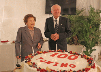 Tonino Gaudenzi insieme alla consorte Dina