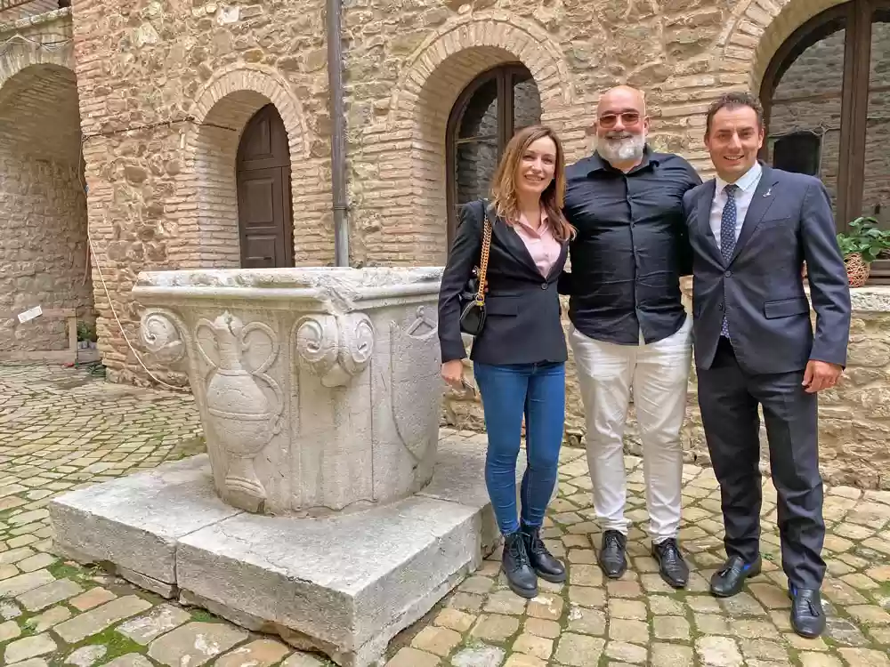 Lucia Borgonzoni col sindaco Filippo Sica e il parlamentare  Jacopo Morrone