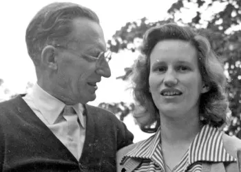 Alcide De Gasperi con la figlia