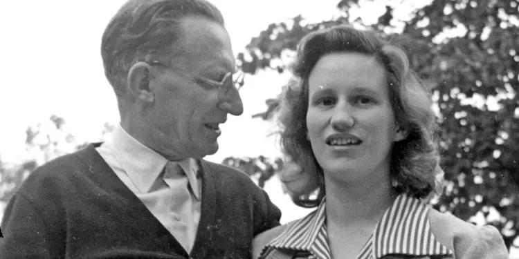 Alcide De Gasperi con la figlia