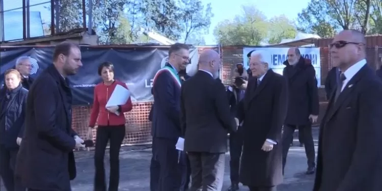 Il presidente della Repubblica Sergio Mattarella col presidente della Regione Stefano Bonaccini