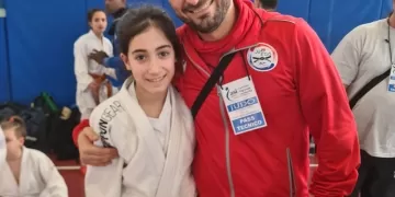 Sofia Longo con il papà e allenatore Giuseppe