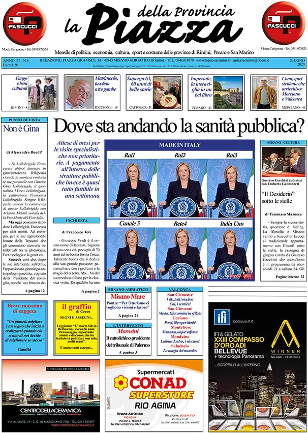prima pagina Giugno 2023 La Piazza Rimini