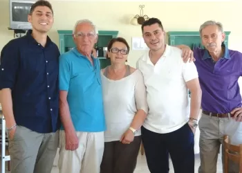 I Serafini alcuni anni fa. Egidio, secondo da sinistra