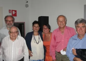 Da sinistra: Elvidio Surian con Ballerini, Ciarlantini, la figlia Laura, Giorgio Girelli e Fabio Masini