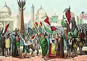 2. Rossetti Proclamazione della Repubblica Romana nel 1849 in Piazza del Popolo