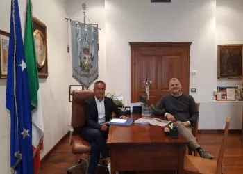 Il sindaco Daniele Morelli e Gianluca Marcheggiani