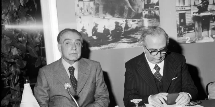 Nevio Matteini con Giovanni Spadolini