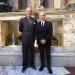 Il presidente Luigi Bravi (a destra) e l’ambasciatore Giorgio Girelli al Pantheon