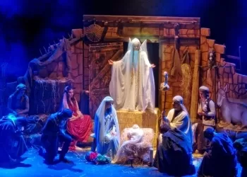 Foto di scena musical Greccio notte di Natale  1223 di Carlo Tedeschi autore e regista