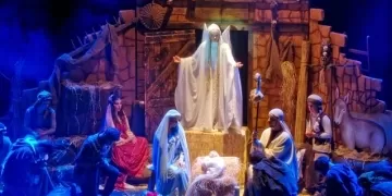 Foto di scena musical Greccio notte di Natale  1223 di Carlo Tedeschi autore e regista
