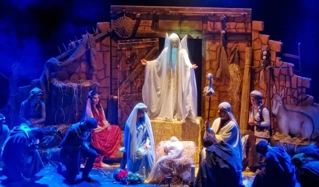 Foto di scena musical Greccio notte di Natale  1223 di Carlo Tedeschi autore e regista