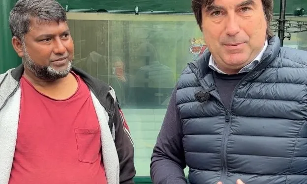 Il sindaco Biancani con Ullah