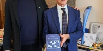 Fabrizio Serafini col ministro dello Sport Andrea Abodi
