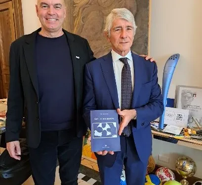 Fabrizio Serafini col ministro dello Sport Andrea Abodi