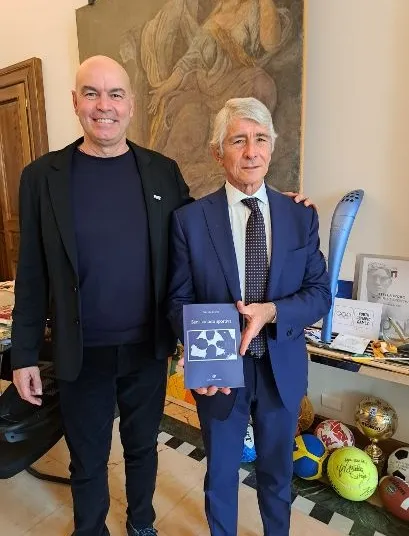 Fabrizio Serafini col ministro dello Sport Andrea Abodi