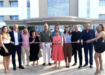 Il sindaco Daniela Angelini al taglio del nastro