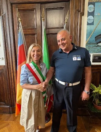 Maurizio Piva col sindaco Franca Foronchi