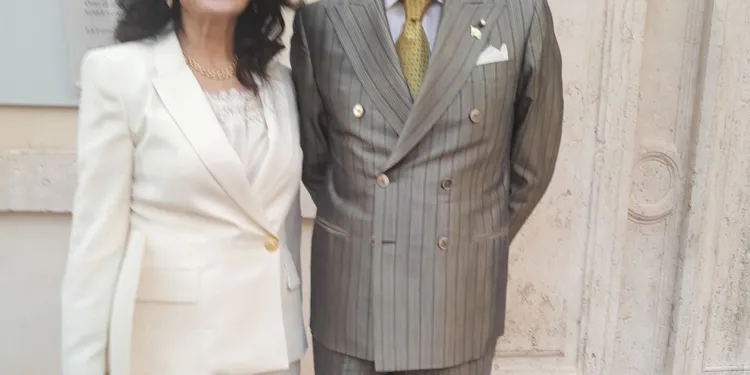 Rossella Marcantoni e l’ambasciatore Giorgio Girelli dinanzi al Senato