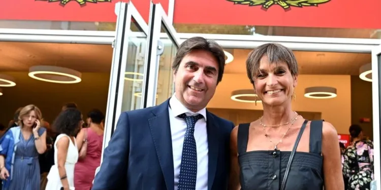 Andrea Biancani con la consorte Marzia