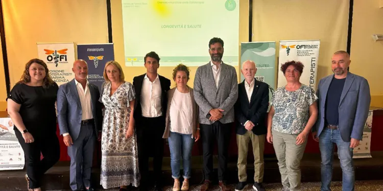 I rappresentanti dei quattro Ordini dei Fisioterapisti della regione assieme all’assessore del Comune di Rimini, Kristian Gianfreda