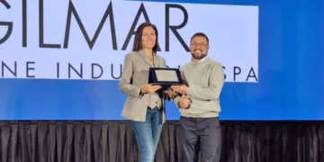 la Sindaca Michela Bertuccioli con Antonio Marletta, manager Gilmar