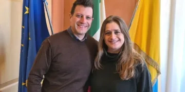 Il sindaco Sacchetti e Annalisa Teodorani