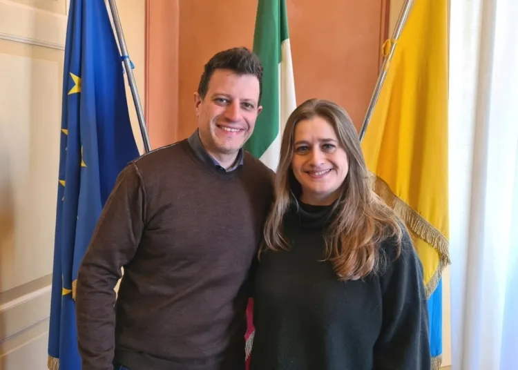 Il sindaco Sacchetti e Annalisa Teodorani