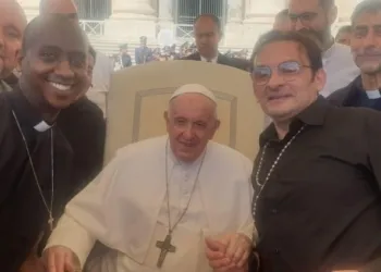 Giovanni Lentini con papa Bergoglio