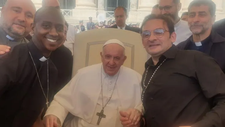 Giovanni Lentini con papa Bergoglio