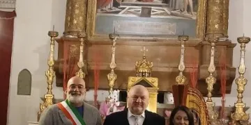 Il sindaco Filippo Sica con Gian Luca Pasolini e Monica Micheli