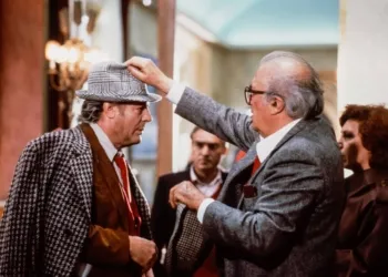 Marcello Mastroianni e Federico Fellini