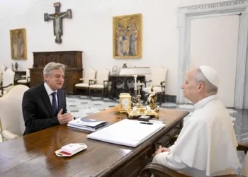 Bernhard Scholz con papa Leone XIV