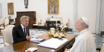 Bernhard Scholz con papa Leone XIV