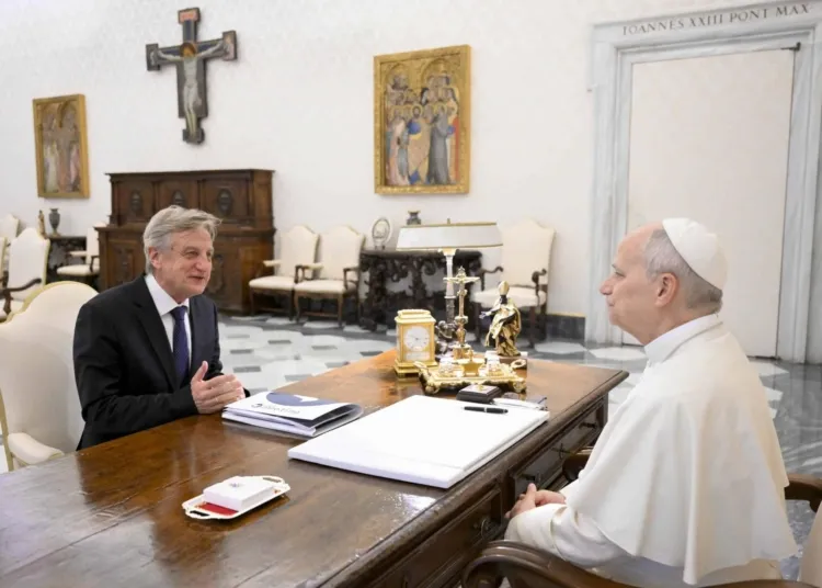Bernhard Scholz con papa Leone XIV