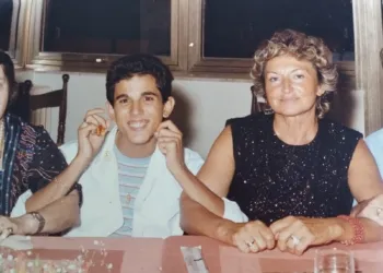 Nella Sarti con il figlio Raffaele