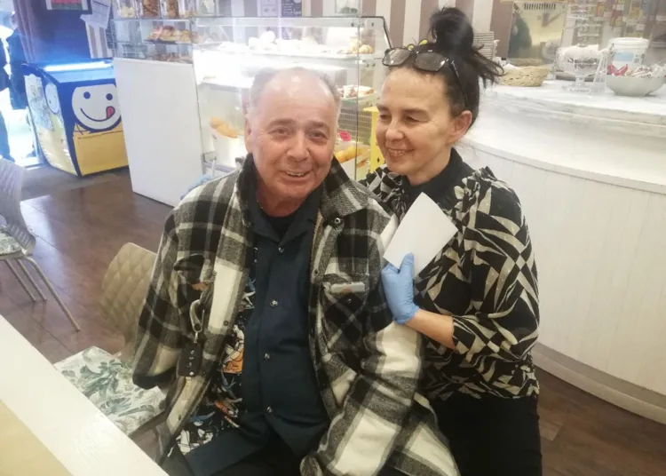 Giuseppe Cavalli con Angelina