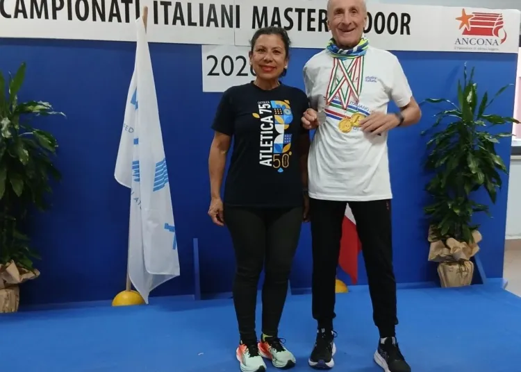 Onelio Galeazzi con la consorte Raiza Achique Rodriguez