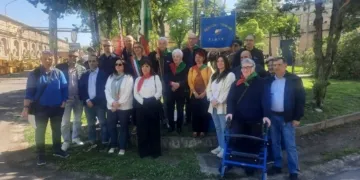 Cerimonia del 24 aprile alle Officina Manutenzione Locomotive di via Tripoli