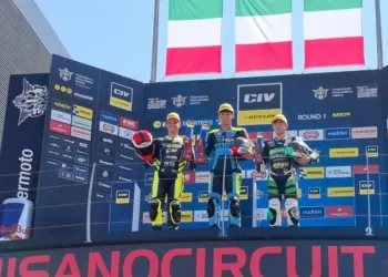 Emiliano Ercolani sul terzo gradino