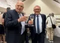 Il presidente di RivieraBanca Fausto Caldari col collega di Alba  Tino Cornaglia