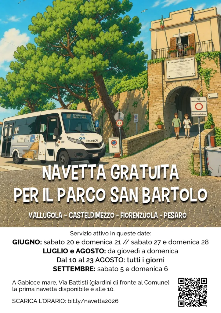 Navetta gratuita per il parco San Bartolo
