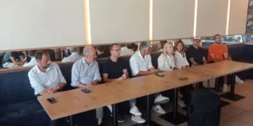 La presentazione del torneo. Da sinistra: Luca Amaducci, Gilberto Fantini, Federico Vaccarini, Giorgio Galimberti, Franca Foronchi, Elisabetta Bartolucci, Giovanni Nocita e Federico Bertuccioli