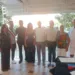 Le due famiglia con al centro Simone Migani