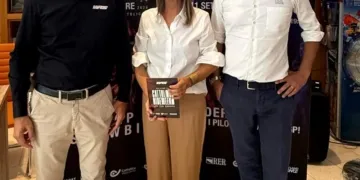 Da sinistra: amministratore delegato Wrs Zavoli, assessora Elisabetta Bartolucci e Andrea Albani