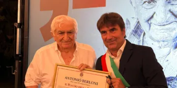 Antonio Berloni col sindaco Andrea Biancani