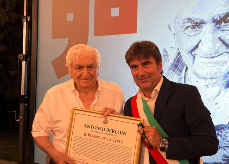 Antonio Berloni col sindaco Andrea Biancani